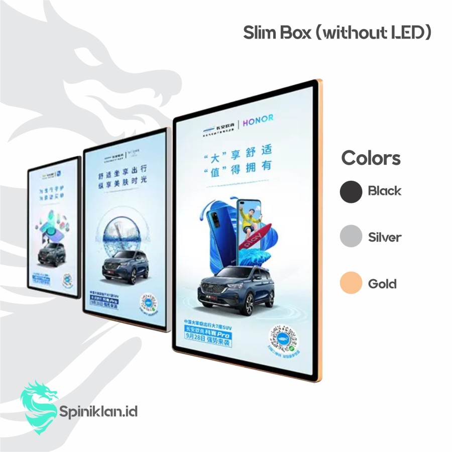 slim light box tanpa led - 4